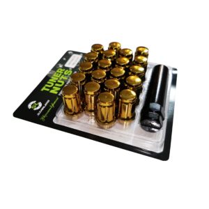 Гайка колесная (20 шт) "STARLEKS" 12*1,25*35 (золото / с ключом)