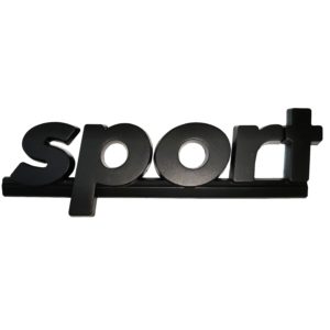 Надпись - шильд SPORT (черная/объемная)